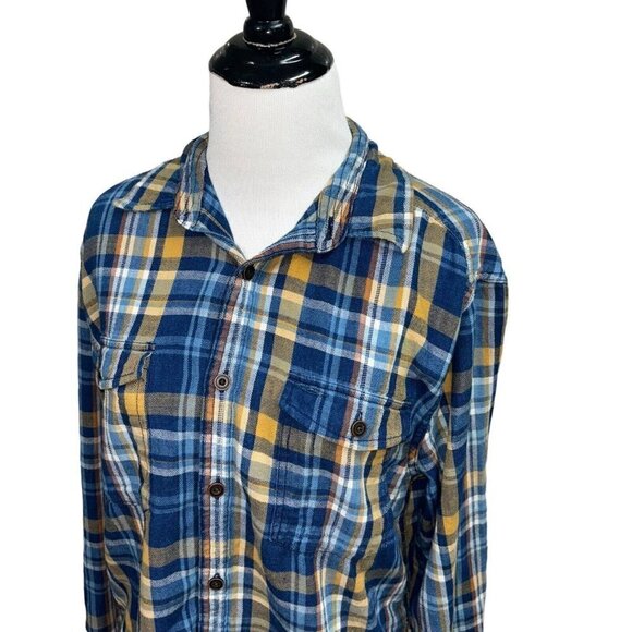 Lucky Brand Women's M Medium Button Down Shirt Flannel California Fit Plaid - Picture 2 of 6